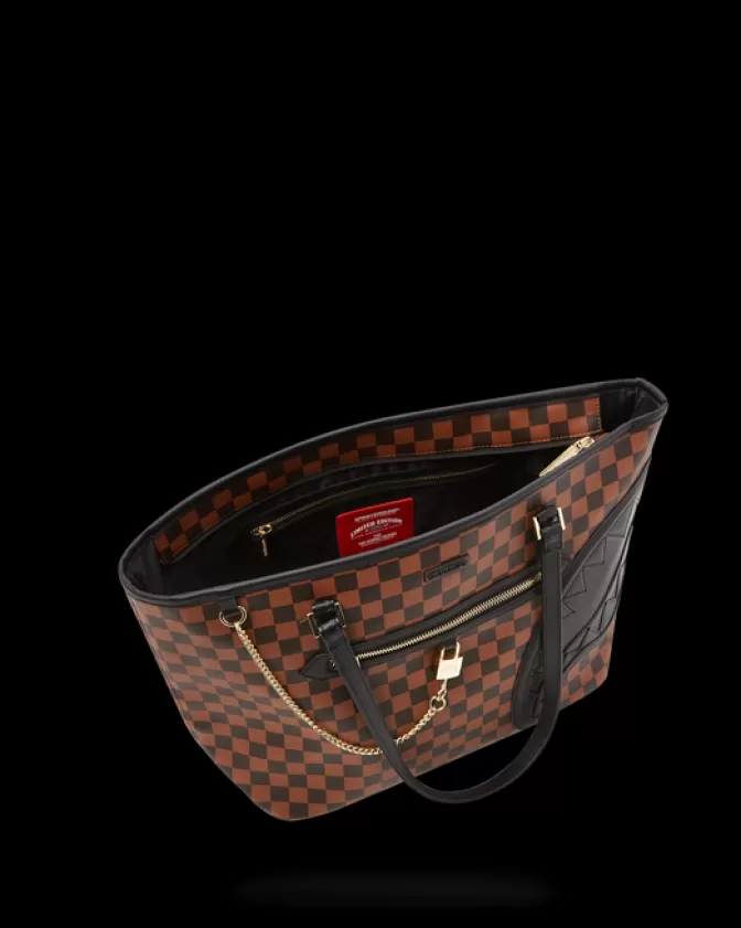Sprayground Borsa Shopping Urbana con Chiusura Henny - Motivo Squali e Ispirazione Parigina, Design Esclusivo