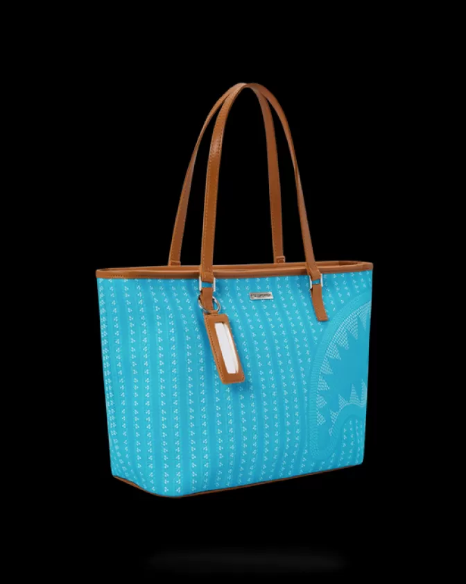 Sprayground Borsa Turchese con Catene Brillanti - Zaino Moda Unisex per Accessori Essenziali