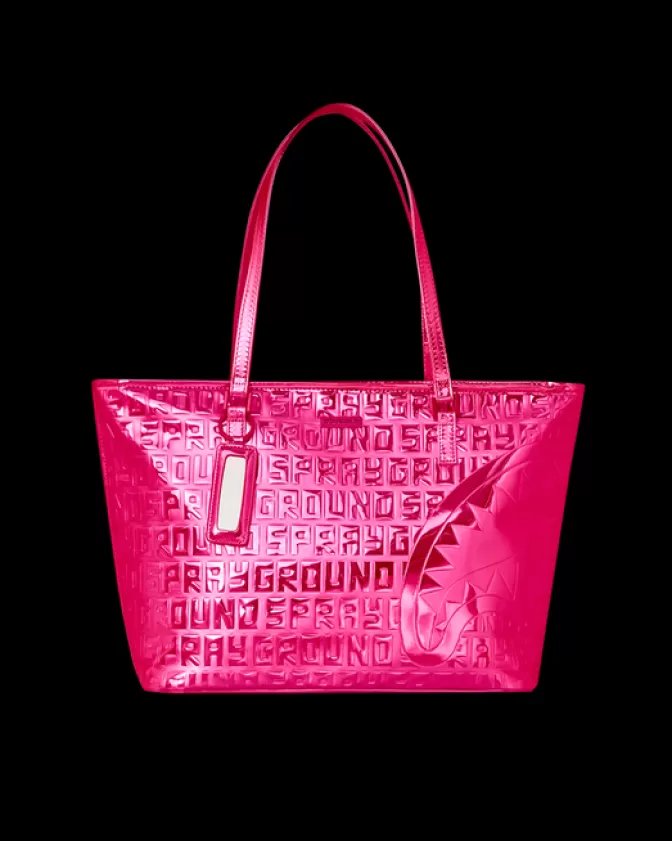 Borse Sprayground Collezione Infiniti - Tote in Tela con Diamantini Rosa | Design Esclusivo per Moda Stradale