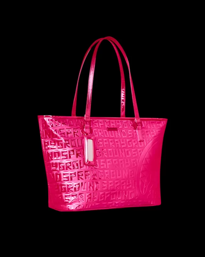 Borse Sprayground Collezione Infiniti - Tote in Tela con Diamantini Rosa | Design Esclusivo per Moda Stradale