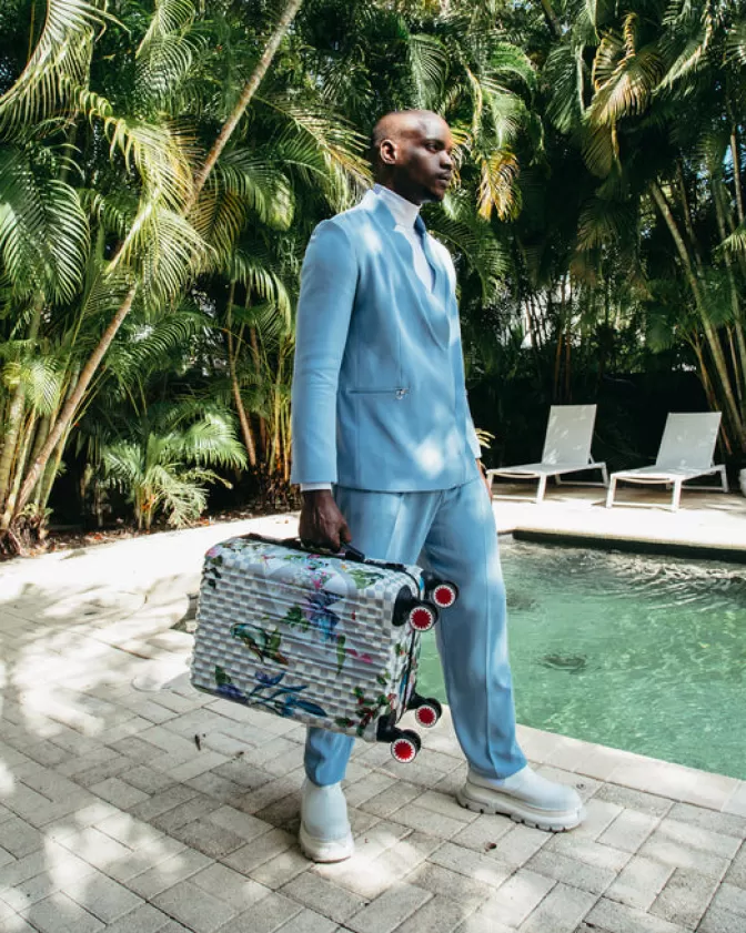 Valigia Cabina Rigida Sprayground Sharknautics - Design Esclusivo Jardin du Palais con Scocca Antiurto, Bagaglio a Mano Resistente per Viaggi Stilosi (Edizione Premium)