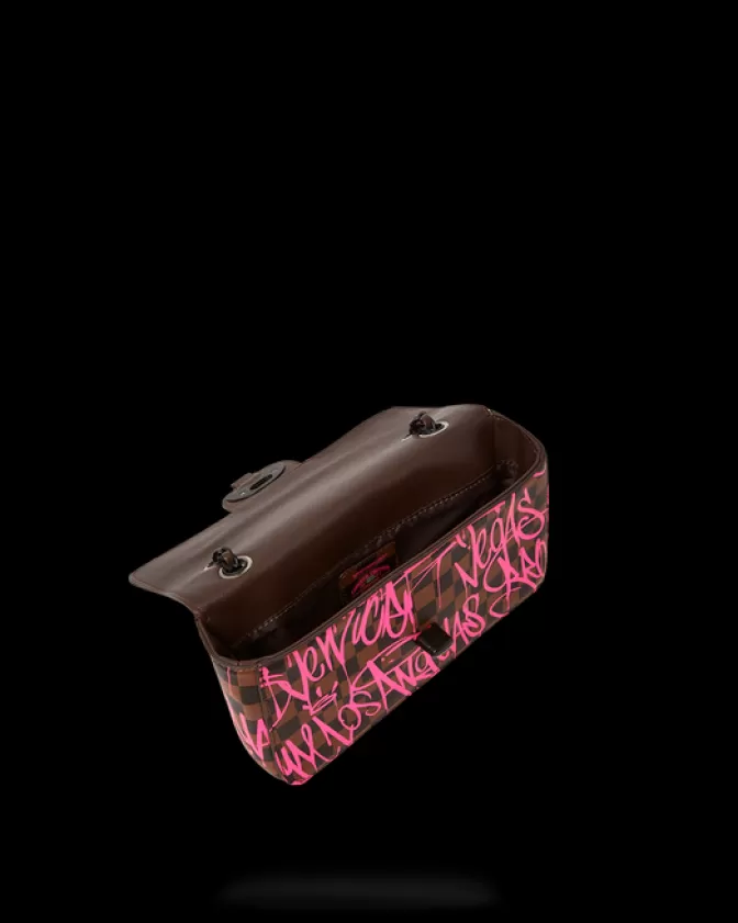 Sprayground Borsa con Catena Squalo - Design Esclusivo Jetgraphix per Stile Urban