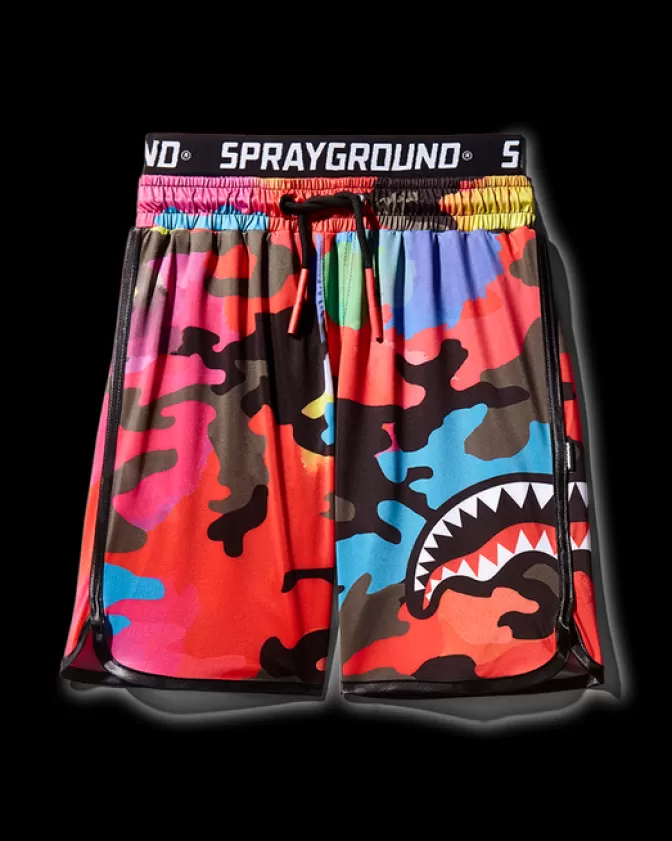 Costumi da Bagno Bambini Sprayground - Boxer Nuoto Idrorepellenti con Stampa Camoburst Mimetico