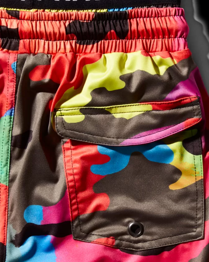 Costumi da Bagno Bambini Sprayground - Boxer Nuoto Idrorepellenti con Stampa Camoburst Mimetico