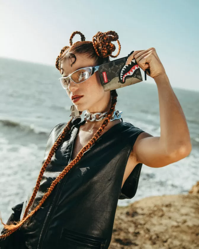 Portafoglio Sprayground con Effetto Laser Luminosi - Design Futuristico e Stile Unico