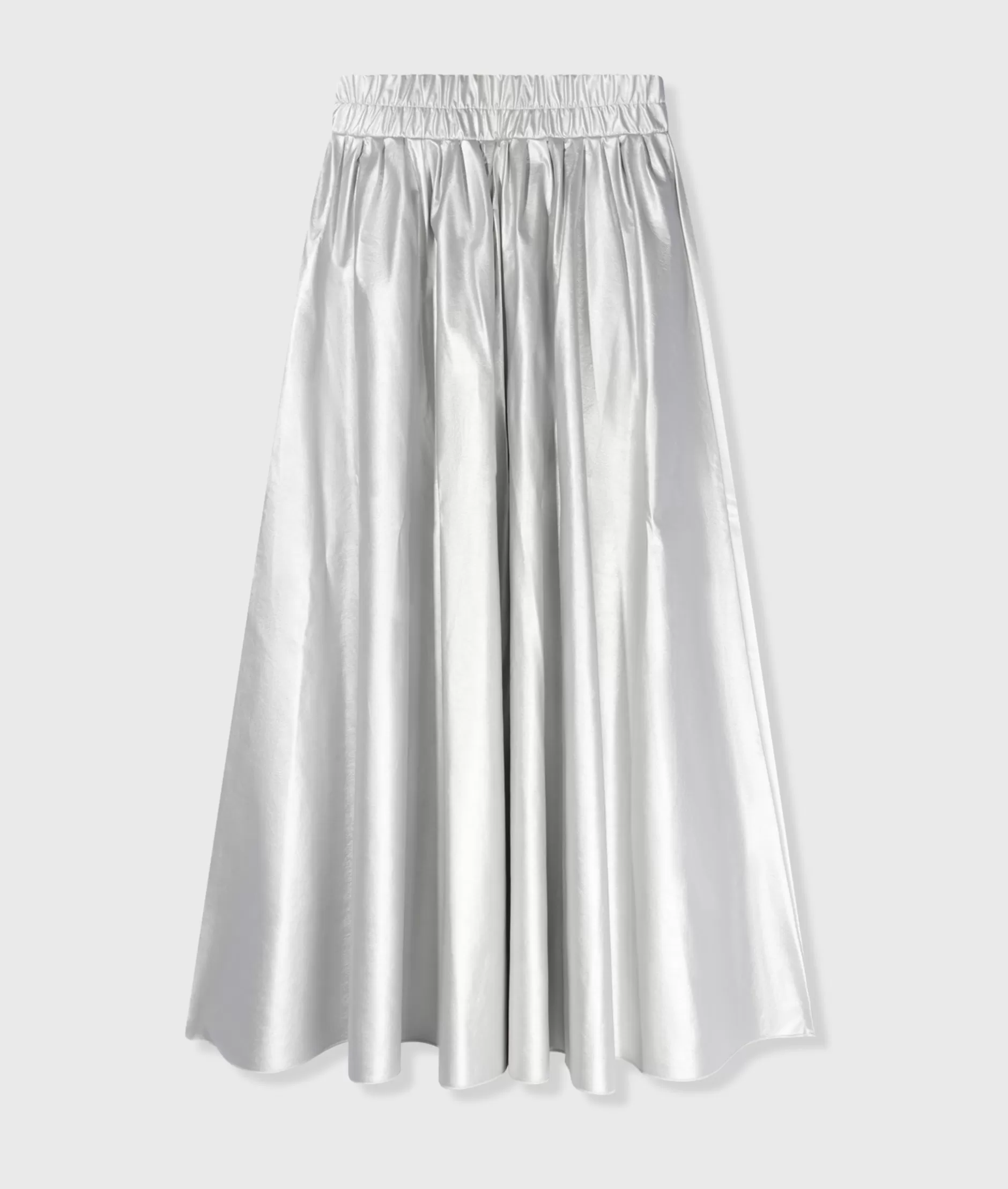 Gonna con Pieghe Effetto Pelle Stilizzata - Collezione 10 Giorni per Donne Moderno