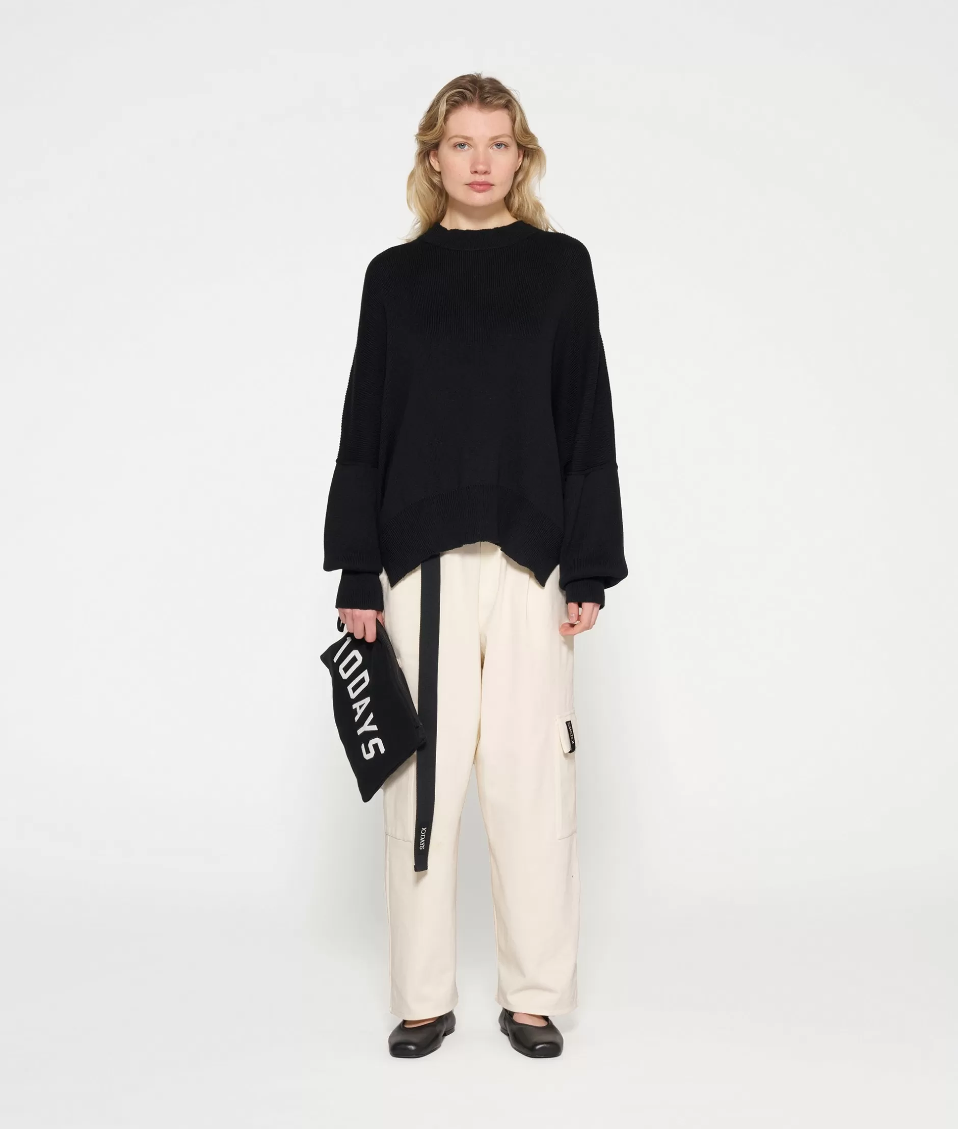 10DAYS - Maglione Oversize Donna in Maglia Larga, Comoda e Morbida per Autunno-Inverno 2024