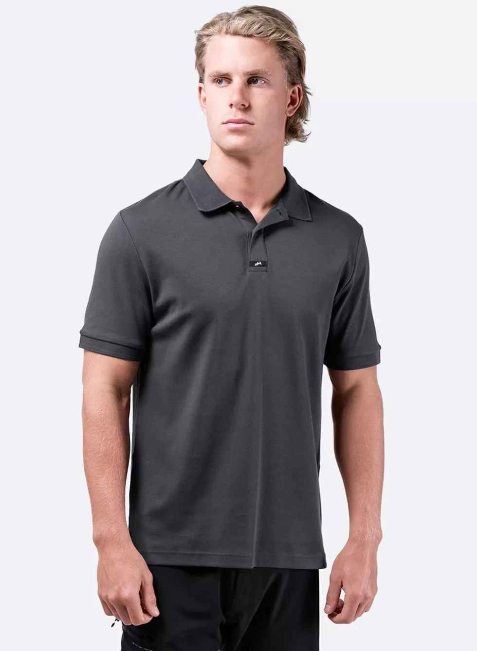 Maglia Polo Uomo in Pima Cotone - Grigio Grafite per Uno Stile Casual Raffinato