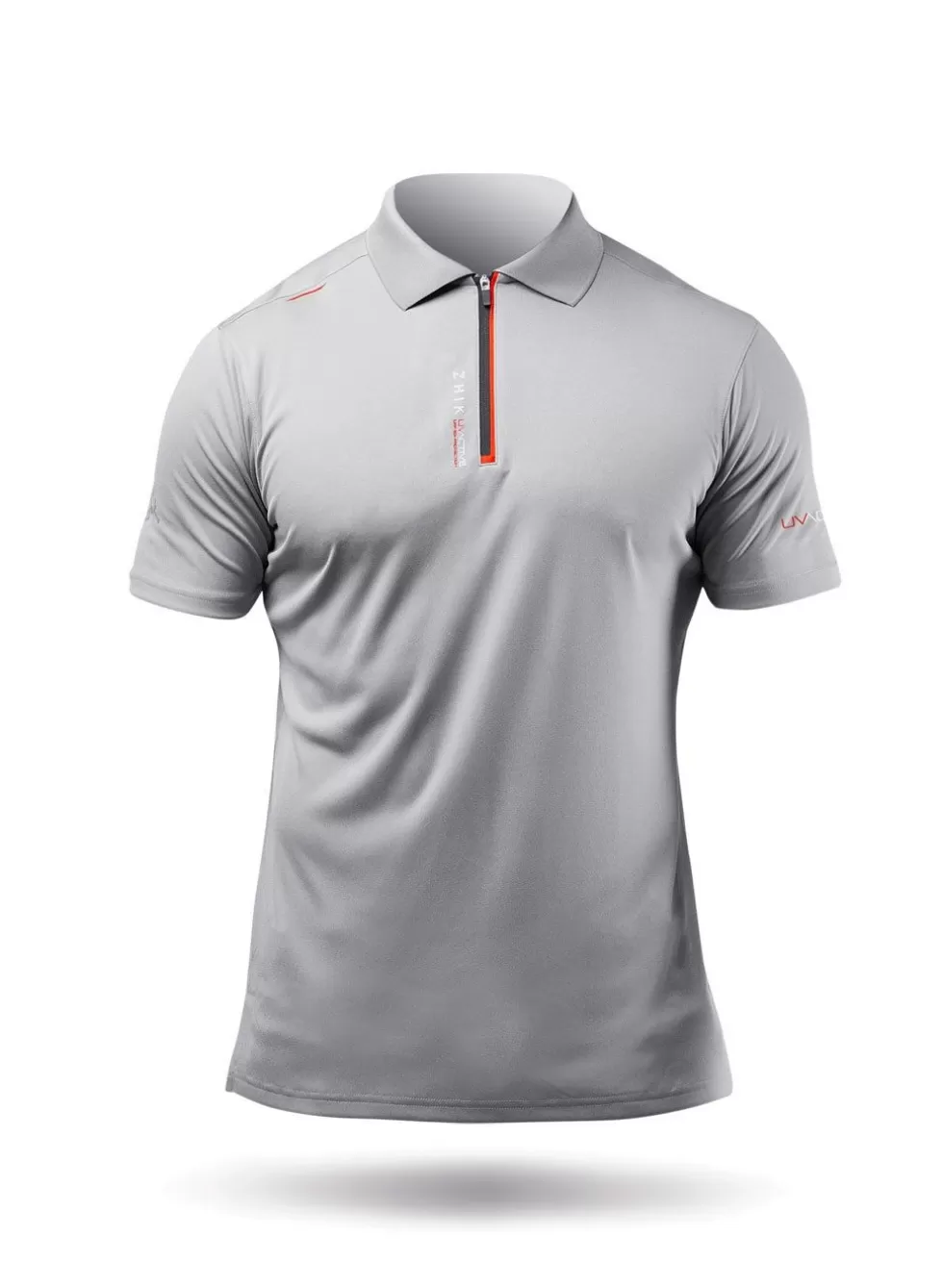 Polo Sportiva Uomo con Zip e Protezione UV - Grigio Antracite, Comfort e Stile per Attività All'aperto