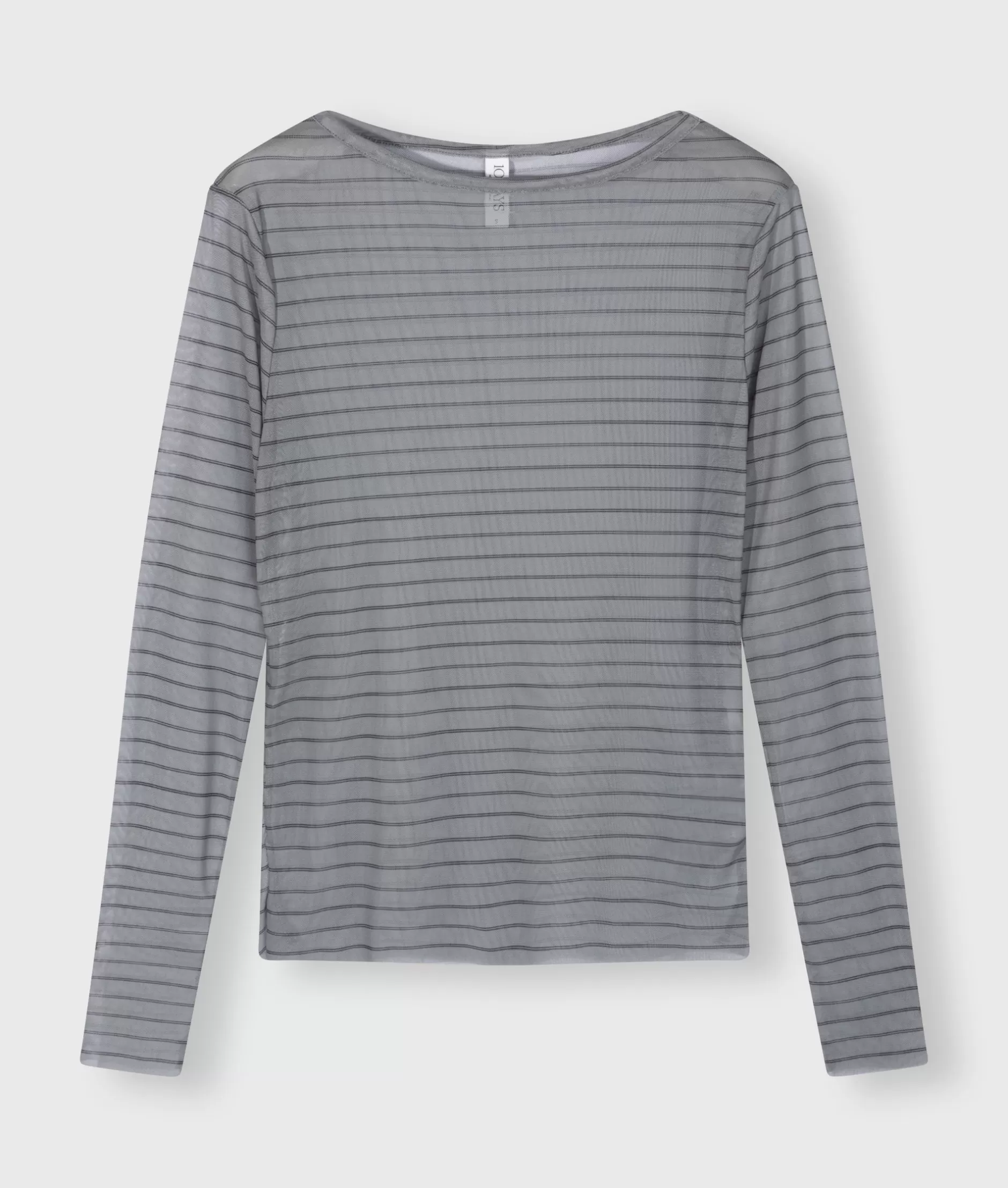 Maglia in Mesh a Maniche Lunghe con Strisce Sottili - Design Moderno 10 Giorni per Donna