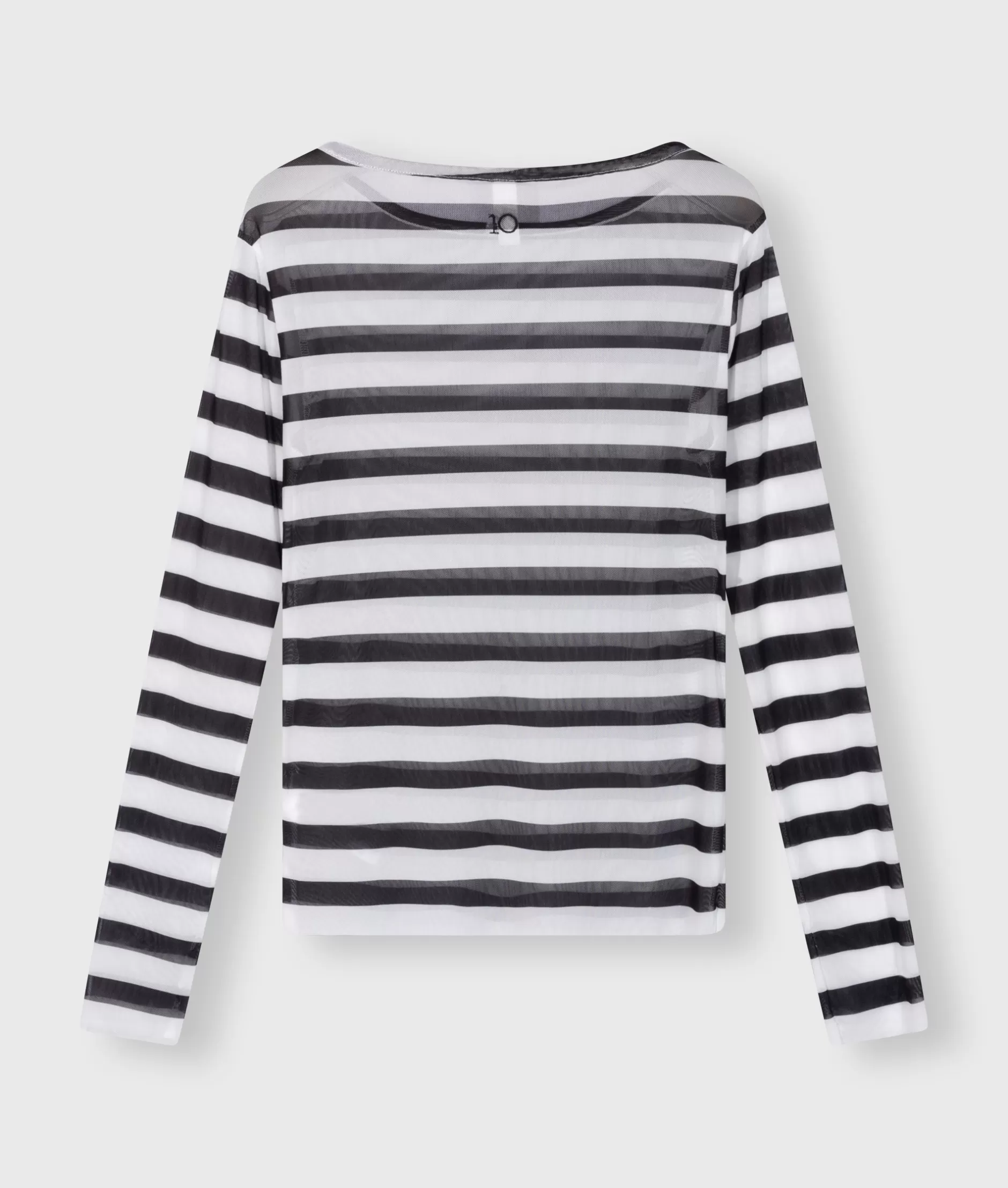 Maglia a Righe con Inserti in Pizzo Donna 10DAYS - Lunga Manica Stile Casual-Chic Comoda per Look Versatili