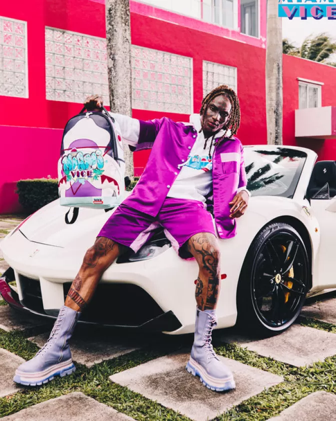 Zaino Sprayground Miami Vice - Edizione Limitata South Beach con Design Iconico (DLXV)