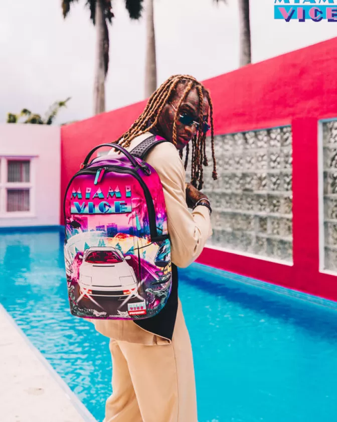 Zaino Sprayground DLXV - Ispirazione Miami Vice con design retrò anni '80 per stile urbano vibrante