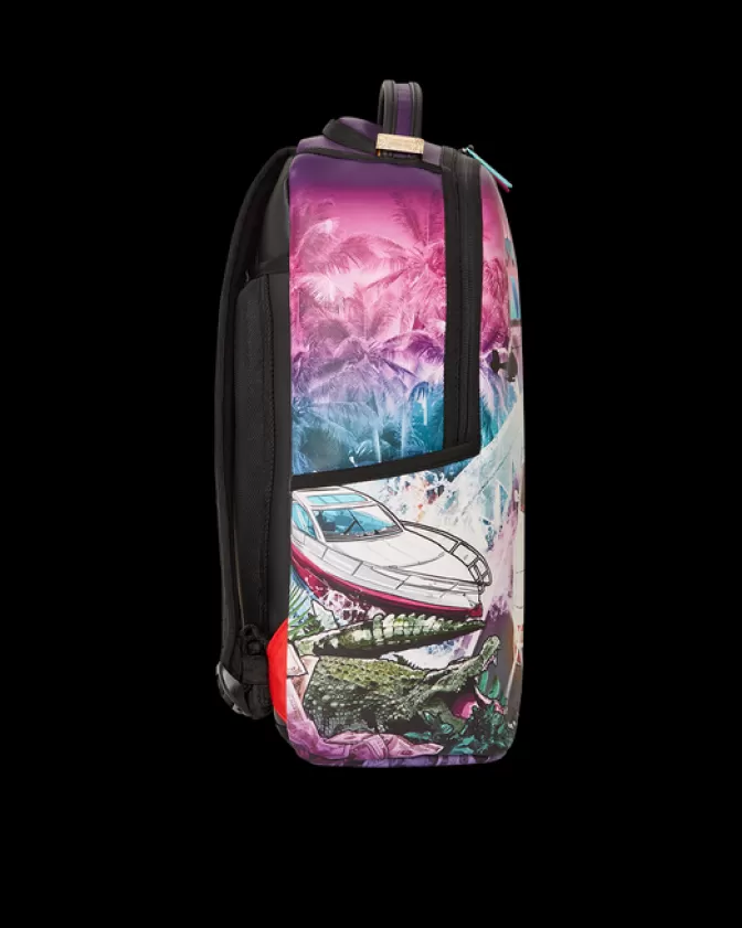 Zaino Sprayground DLXV - Ispirazione Miami Vice con design retrò anni '80 per stile urbano vibrante