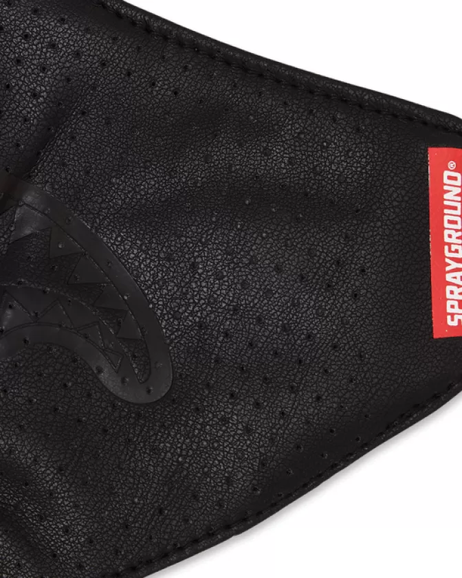 Sprayground - Mascherine Viso Stile Urbano con Motivo Squalo Notturno in Ecopelle Vegana