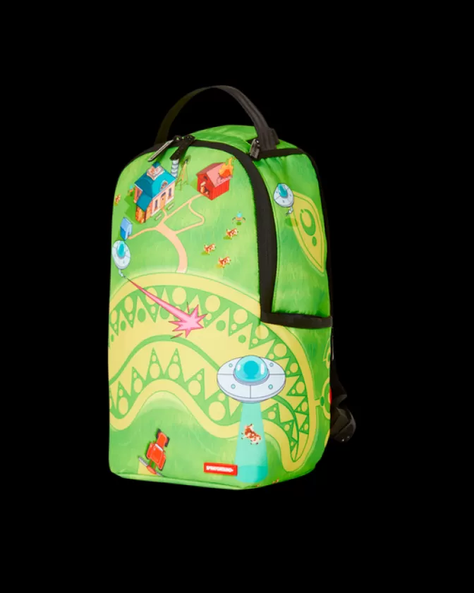 Zaini Sprayground Stile Futuristico - Zainetti Compatti con Stampa Alieni Graffiti, Design Unico Per Avventure Stravaganti (Collezione Mini Farm Extraterrestre)