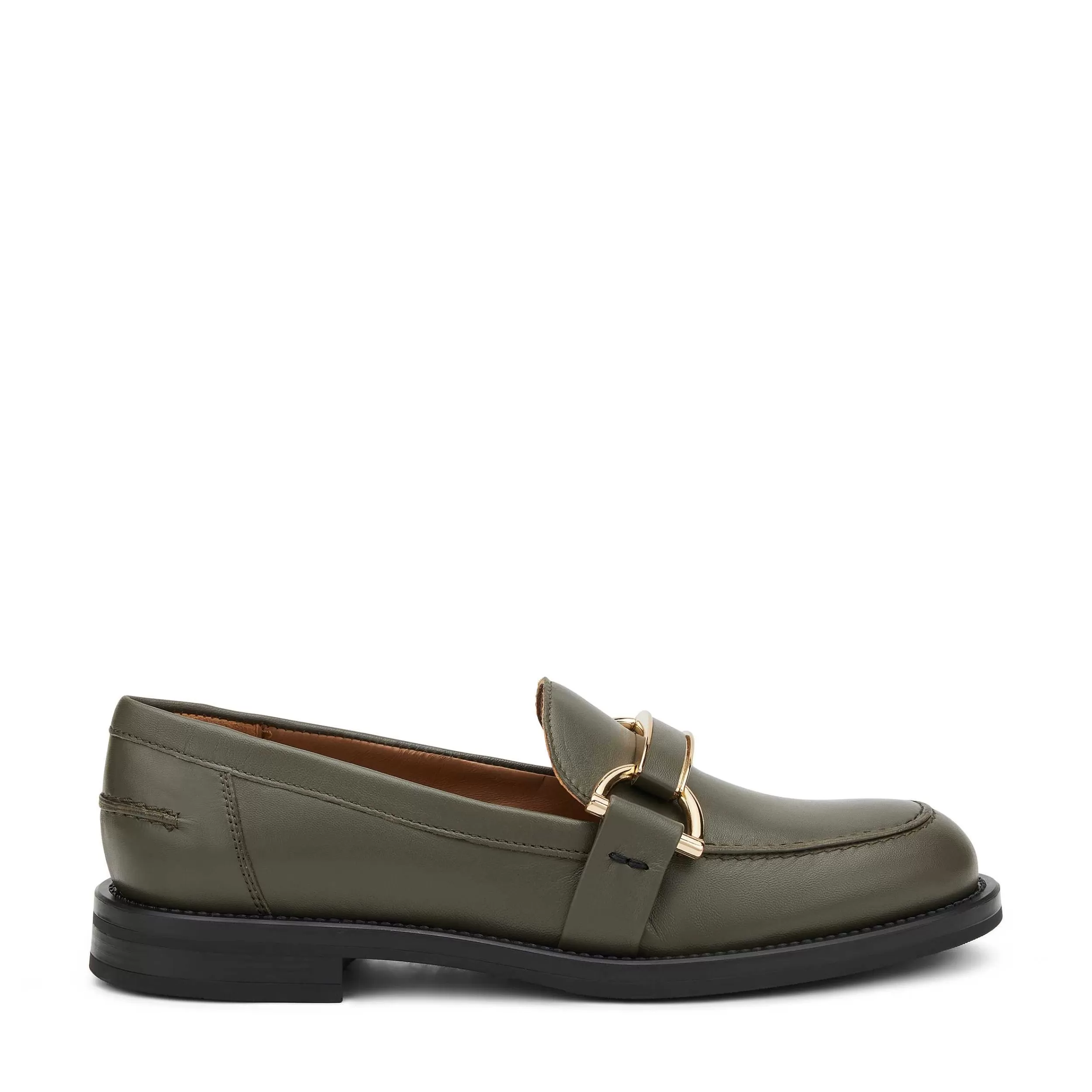 Comodi Mocassini in Pelle per Donna con Fibbia Decorativa - Scarpe con Lacci Eleganti per Stile Classico Femminile