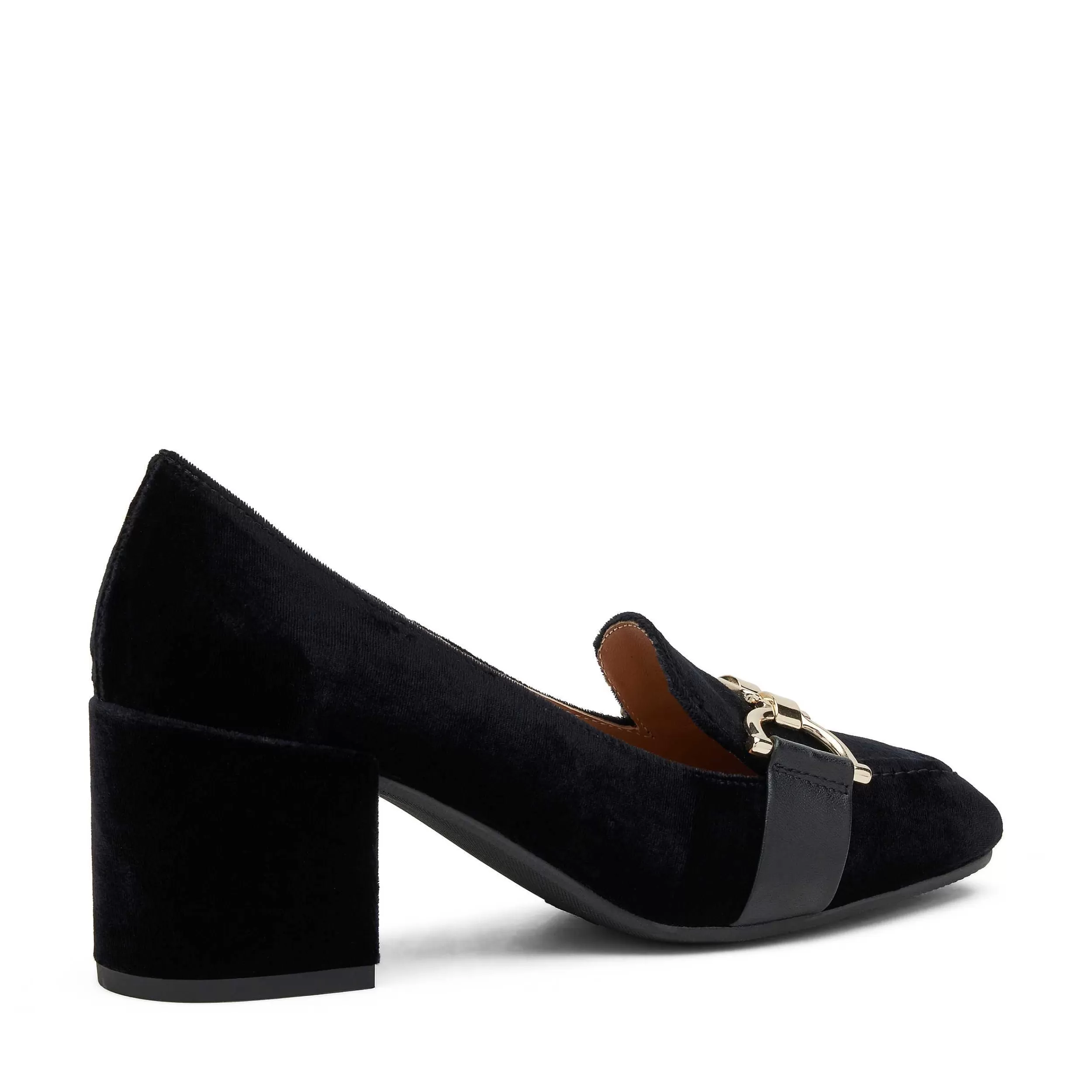 Comodi Mocassini con Tacco in Velluto - Scarpe Eleganti Donna Stile Classico