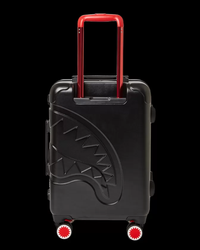 Sprayground Valigia Cabina Scocca Rigida - Design Avanguardistico Squalo 3D, Nero | Edizione Outlet Esclusiva