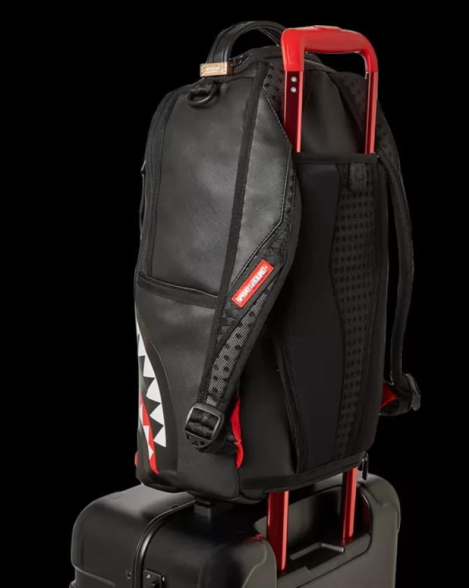 Sprayground Valigia Cabina Scocca Rigida - Design Avanguardistico Squalo 3D, Nero | Edizione Outlet Esclusiva