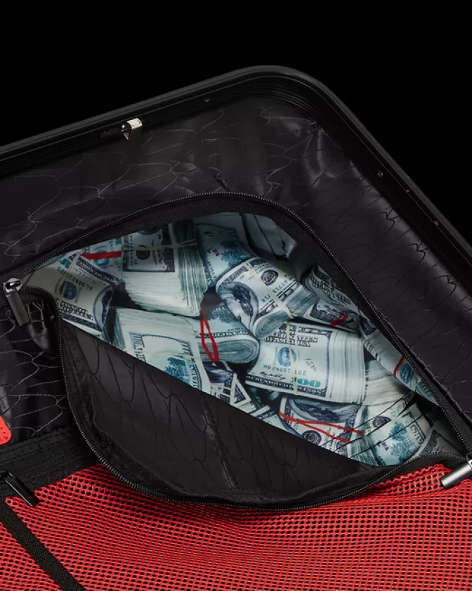 Sprayground Valigia Cabina Scocca Rigida - Design Avanguardistico Squalo 3D, Nero | Edizione Outlet Esclusiva