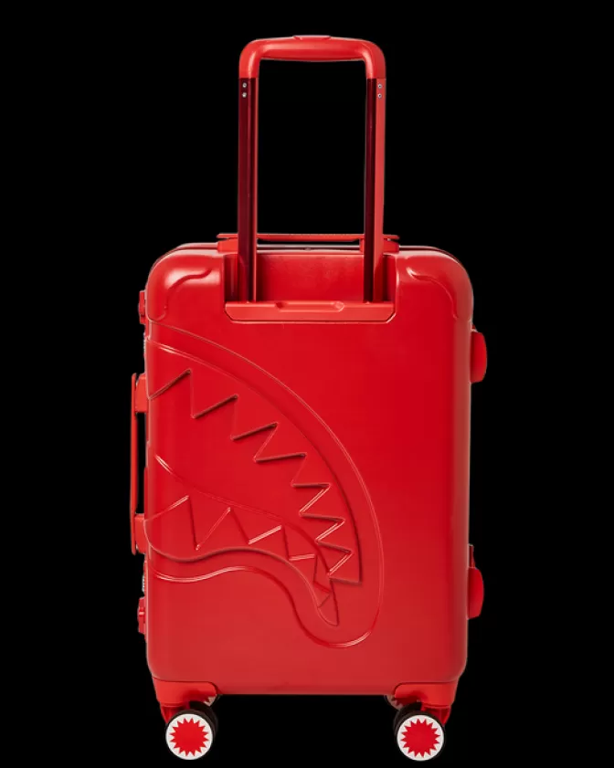 Sprayground - Valigia Cabina Rigida con Design Shark, Rosso - Prezzo Imbattibile!