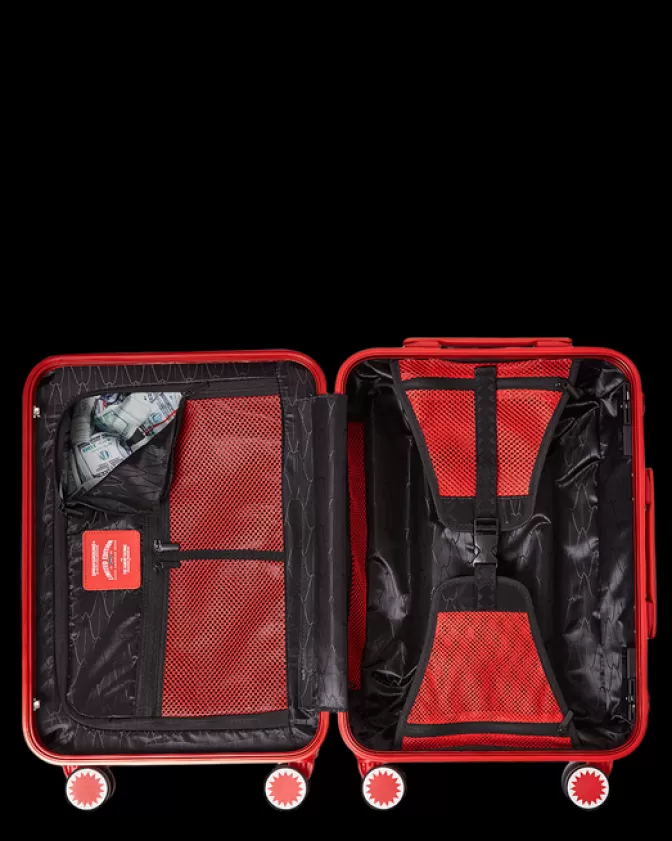 Sprayground - Valigia Cabina Rigida con Design Shark, Rosso - Prezzo Imbattibile!