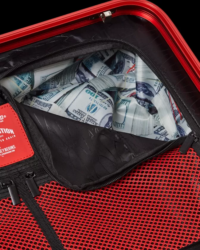 Sprayground - Valigia Cabina Rigida con Design Shark, Rosso - Prezzo Imbattibile!