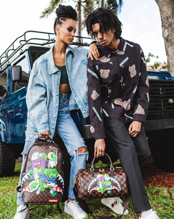 Sprayground Borse*Cacciatore di Ricchezza - Borsa da Viaggio Compatta Iconica