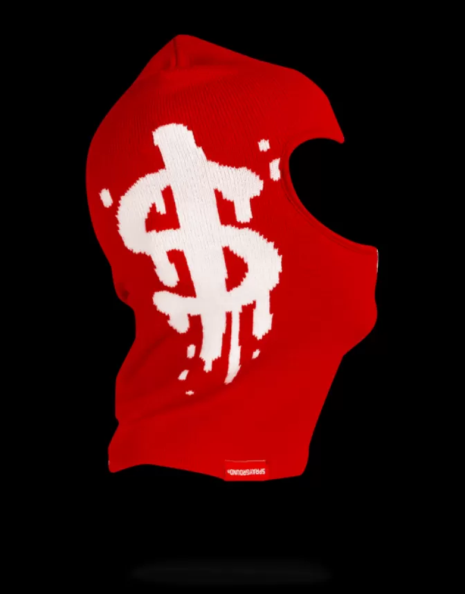 Passamontagna Unisex Stile Cash - Design Originale Sprayground in Rosso Fuoco, Edizione Limitata