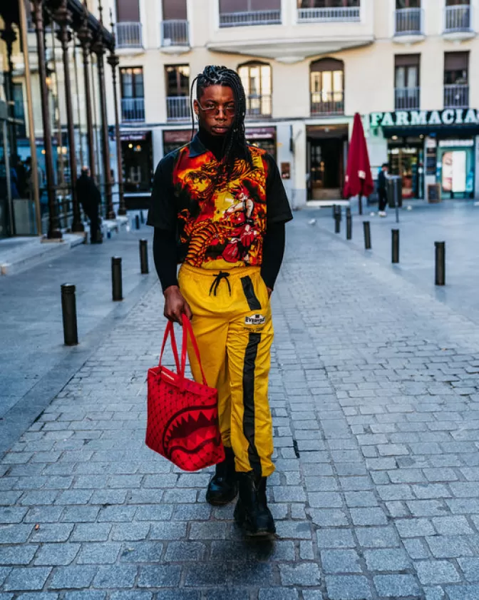 Borsa Sprayground Iconica con Stampa Moneygram e Design a Mattoni - Tote Urbana Unisex per Stile Streetwear
