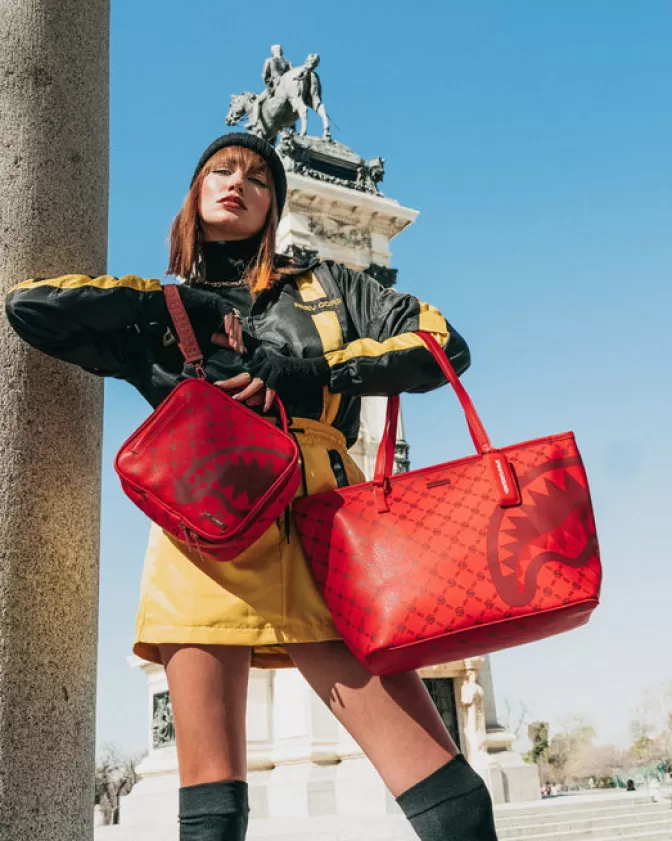 Borsa Sprayground Iconica con Stampa Moneygram e Design a Mattoni - Tote Urbana Unisex per Stile Streetwear