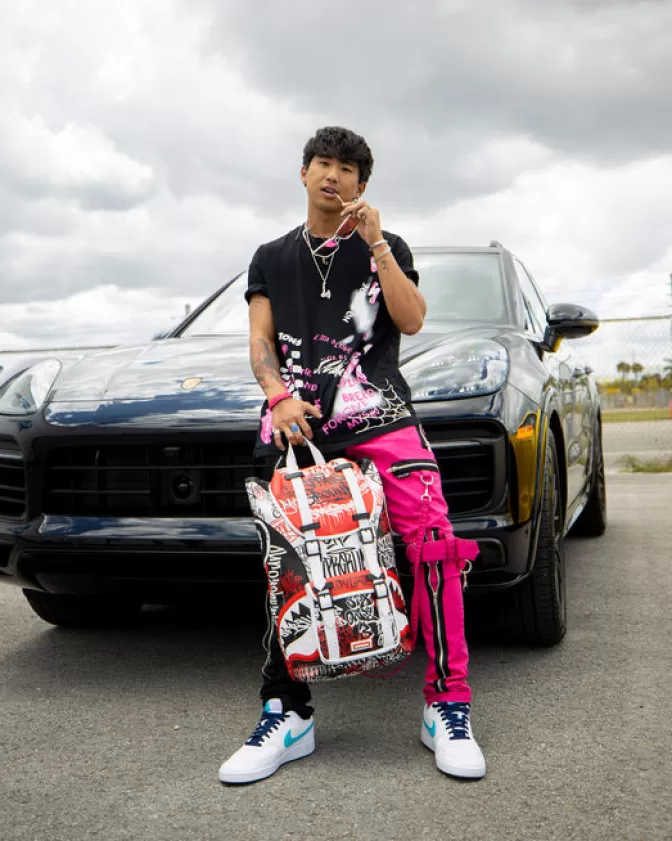 Zaino Sprayground HILLS - Mente Maestra Enigmatica con Tracce Geometriche e Design Avvolgente