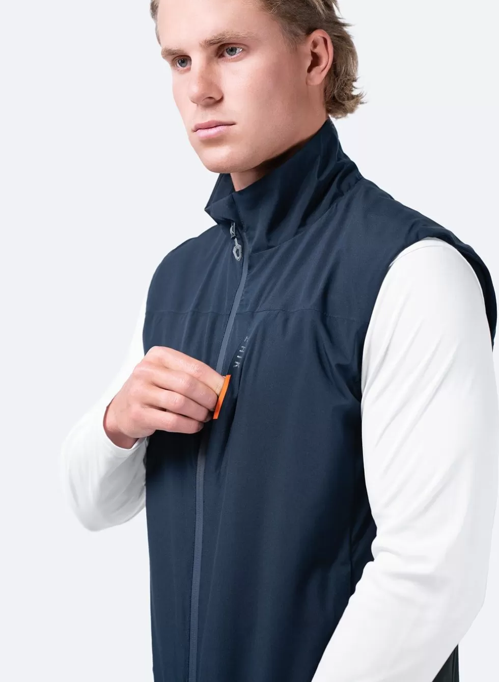 Gilet Impermeabile Donna Blu Marino Modello INS100 - Leggero e Antipioggia