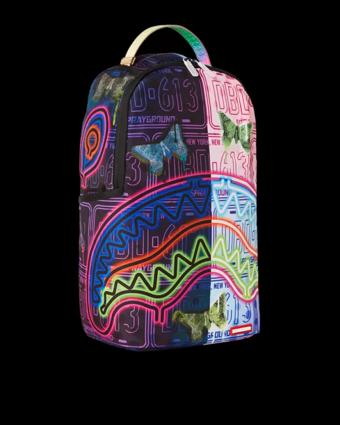 Zaino Sprayground Farfalle Fluorescenti - Design Unisex con Luci LED e Stampa 3D