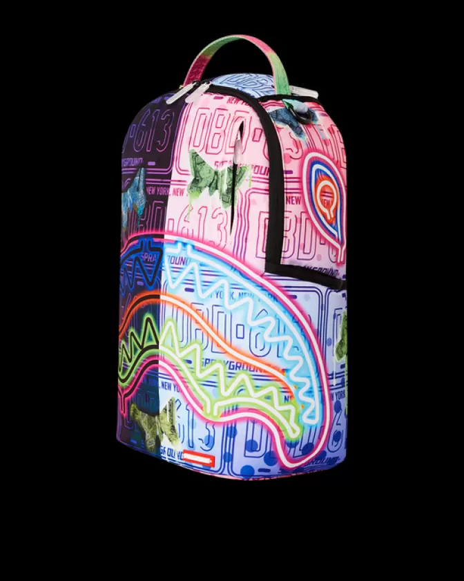 Zaino Sprayground Farfalle Fluorescenti - Design Unisex con Luci LED e Stampa 3D