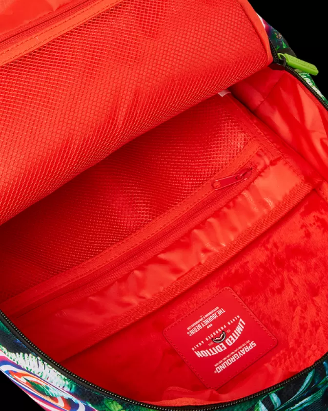 Zaino Sprayground - Edizione Foresta Neon: Design Futuristico con Trame Luminose