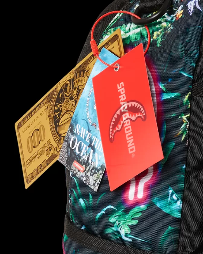 Zaino Sprayground - Edizione Foresta Neon: Design Futuristico con Trame Luminose