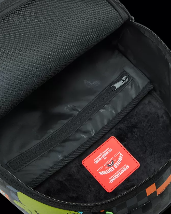 Zaino Sprayground X Nickelodeon: Checkbreak DLXV Impermeabile con Design Retrò per Scuola e Viaggi - Stile Urbano Resistente