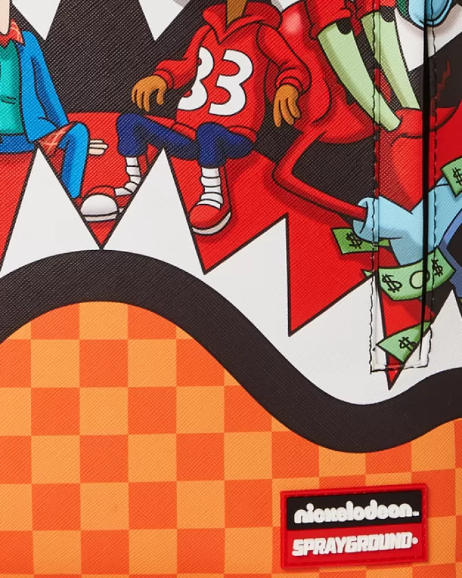 Zaino Sprayground Stile Streetwear - Edizione Shark Feast di Nickelodeon con Tasche Multifunzionali (Modello DLXV) per Adolescenti e Adulti, Design Irriverente con Motivo Subacqueo, Capienza 30L Ideale per Scuola e Viaggi.