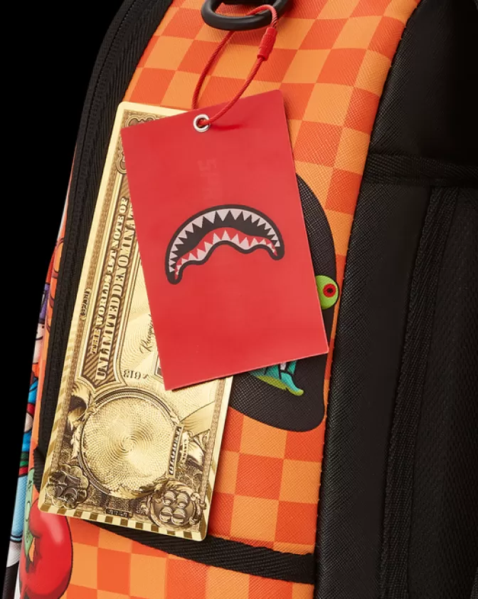 Zaino Sprayground Stile Streetwear - Edizione Shark Feast di Nickelodeon con Tasche Multifunzionali (Modello DLXV) per Adolescenti e Adulti, Design Irriverente con Motivo Subacqueo, Capienza 30L Ideale per Scuola e Viaggi.