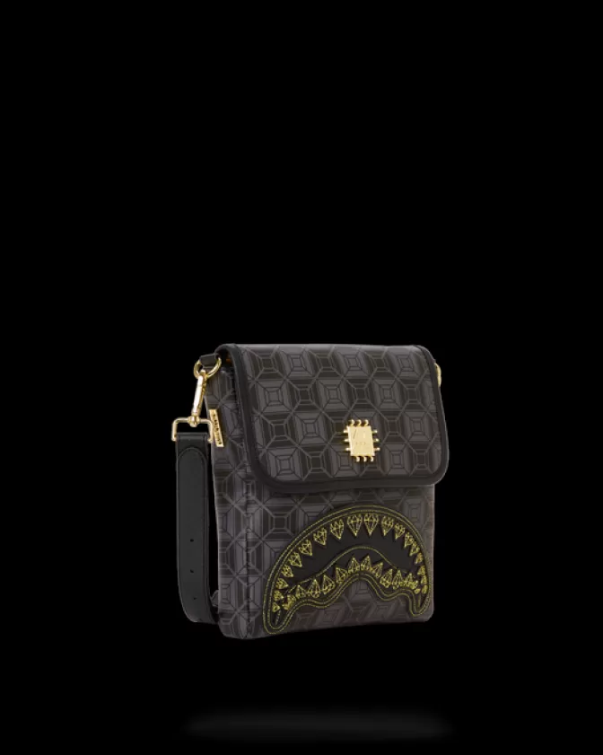 Borsa a Tracolla Grande Sprayground | Design Ossidiana Acceso con Collaborazione Sandflower | Edizione Limitata A.I.6