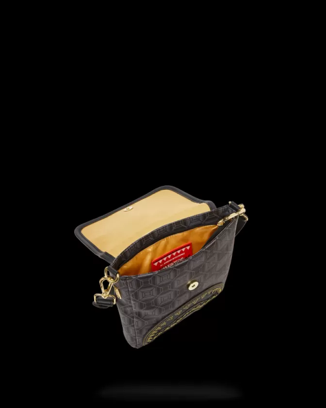 Borsa a Tracolla Grande Sprayground | Design Ossidiana Acceso con Collaborazione Sandflower | Edizione Limitata A.I.6
