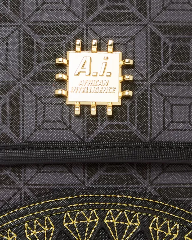 Borsa a Tracolla Grande Sprayground | Design Ossidiana Acceso con Collaborazione Sandflower | Edizione Limitata A.I.6