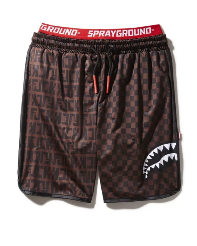 Sprayground Costumi Uomo Offended - Stampa Split Check, Pantaloncini Corti per Nuoto