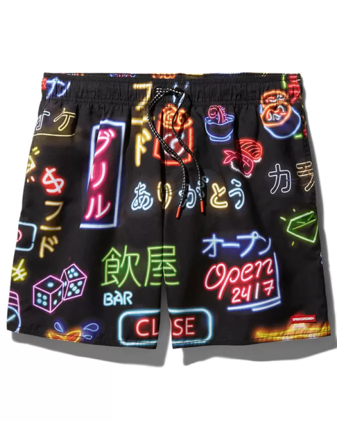 Sprayground Costumi da Bagno Uomo - Elasticizzati con Stampa Esclusiva Okinawa, Nuova Collezione 2024 per Nuoto e Tempo Libero