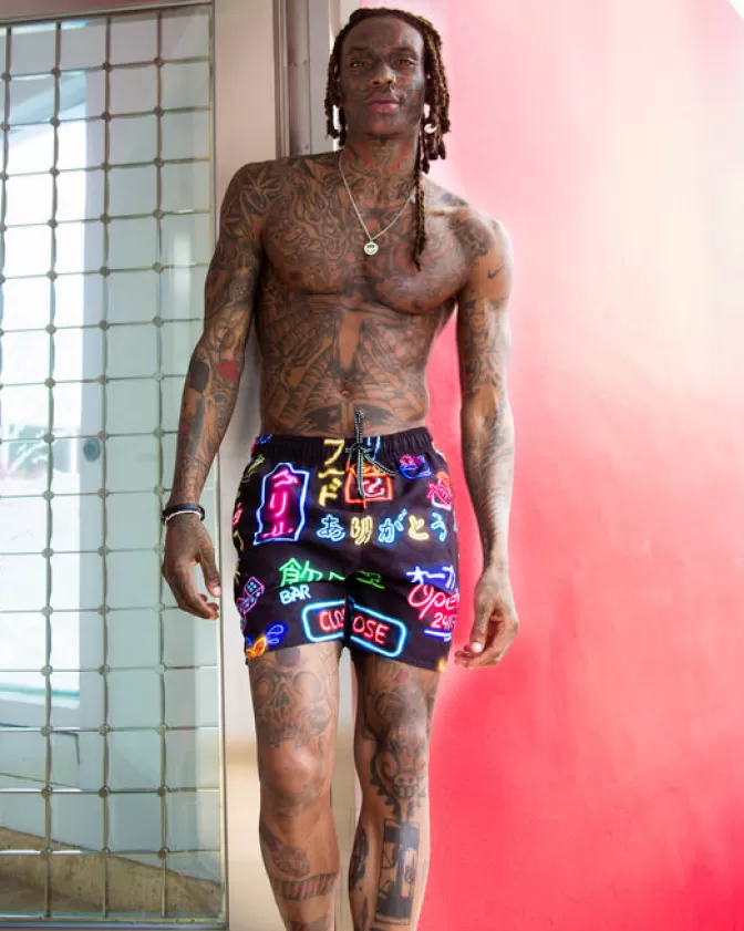 Sprayground Costumi da Bagno Uomo - Elasticizzati con Stampa Esclusiva Okinawa, Nuova Collezione 2024 per Nuoto e Tempo Libero