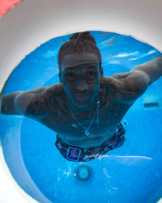 Sprayground Costumi da Bagno Uomo - Elasticizzati con Stampa Esclusiva Okinawa, Nuova Collezione 2024 per Nuoto e Tempo Libero