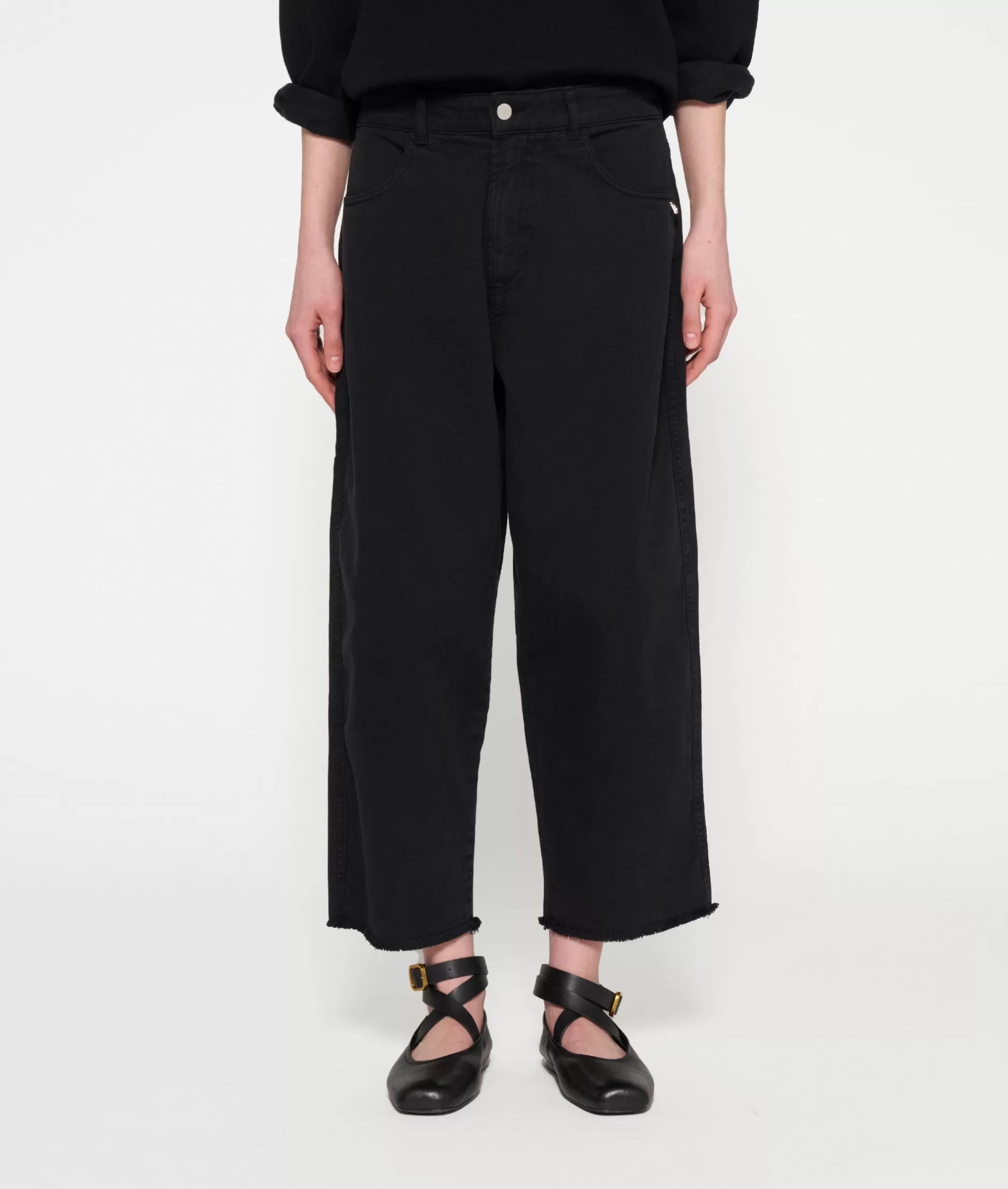 Pantaloni Donna in Twill Confortevole - Modello Slim Fit con Taschi Funzionali 10DAYS 

(：，