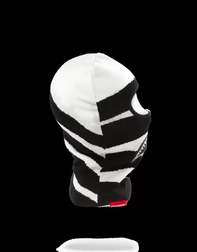 Passamontagna Sprayground - Motivo Squalo Fantasma con Graffiti Tagliati, Maschera Termica Unisex per Sport Invernali Stile Urbano